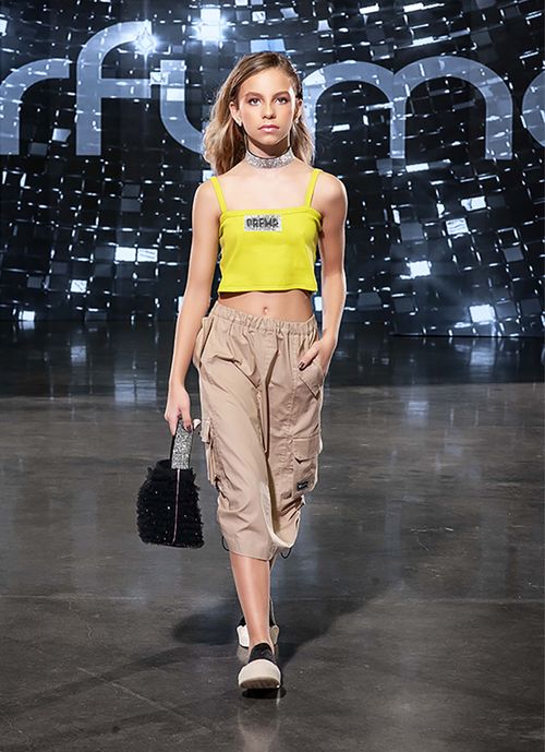 Top Cropped Alça Ribana Verde Lime