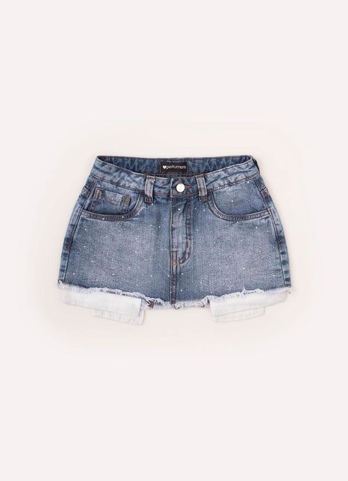 Mini Saia Destroyed Jeans  Jeans
