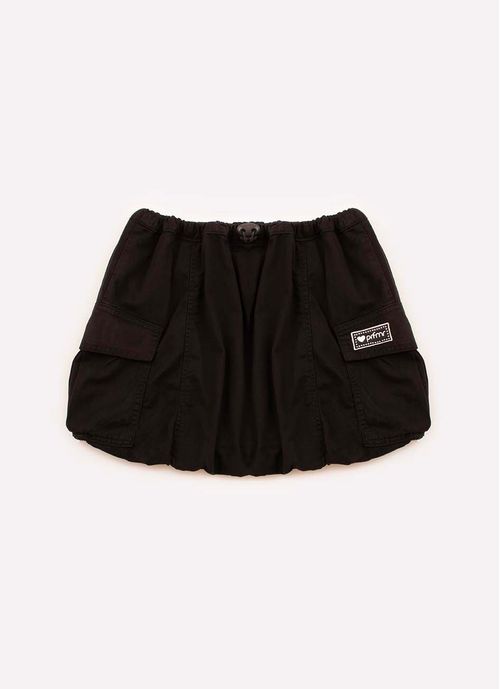 Saia Sarja Balonê Cargo Preto
