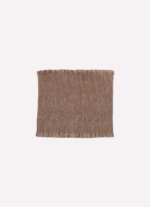 Top Tomara Que Caia Tricoline Lastex Ocre